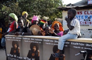 Some of the welcome committee in Thionck Essyl, Senegal 10/5/12 (c) Alicia Field