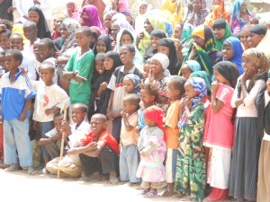 At a community in Somaliland with Tostan, March 2012