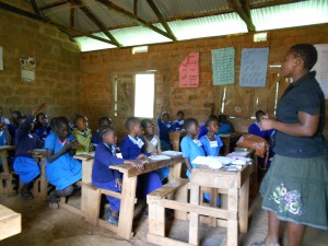 Keziah Bianca in action with YWCA at Nyara Primary School